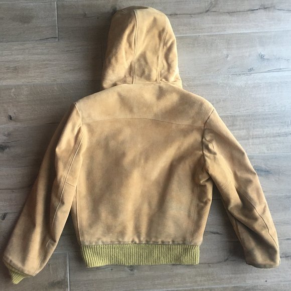 Men's Vintage Suede Jacket with hood - Picture 3 of 11